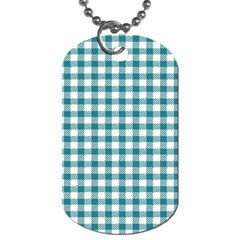 Straight Blue White Small Plaids Dog Tag (one Side) by ConteMonfrey