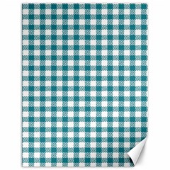 Straight Blue White Small Plaids Canvas 12  X 16  by ConteMonfrey