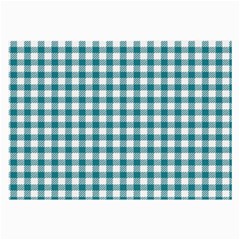 Straight Blue White Small Plaids Large Glasses Cloth (2 Sides) by ConteMonfrey