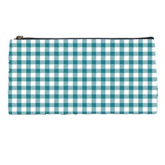 Straight Blue White Small Plaids Pencil Case by ConteMonfrey