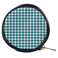 Straight Blue White Small Plaids Mini Makeup Bag by ConteMonfrey