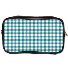 Straight Blue White Small Plaids Toiletries Bag (one Side) by ConteMonfrey