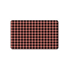 Straight Black Pink Small Plaids  Magnet (name Card) by ConteMonfrey