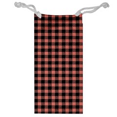 Straight Black Pink Small Plaids  Jewelry Bag by ConteMonfrey