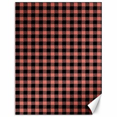 Straight Black Pink Small Plaids  Canvas 12  X 16  by ConteMonfrey