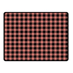 Straight Black Pink Small Plaids  Fleece Blanket (small) by ConteMonfrey