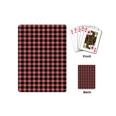 Straight Black Pink Small Plaids  Playing Cards Single Design (mini) by ConteMonfrey