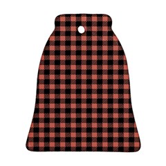 Straight Black Pink Small Plaids  Ornament (bell) by ConteMonfrey