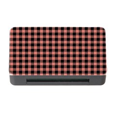 Straight Black Pink Small Plaids  Memory Card Reader With Cf by ConteMonfrey