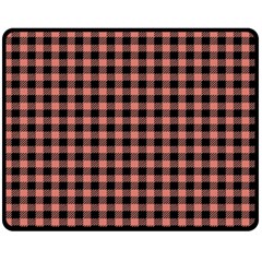 Straight Black Pink Small Plaids  Double Sided Fleece Blanket (medium)  by ConteMonfrey