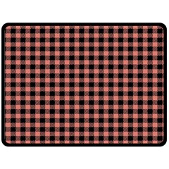 Straight Black Pink Small Plaids  Double Sided Fleece Blanket (large)  by ConteMonfrey