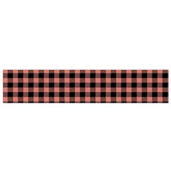 Straight Black Pink Small Plaids  Small Flano Scarf by ConteMonfrey