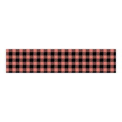 Straight Black Pink Small Plaids  Velvet Scrunchie by ConteMonfrey