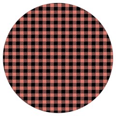 Straight Black Pink Small Plaids  Round Trivet by ConteMonfrey