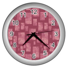 Background-pattern Flower Wall Clock (silver) by nateshop