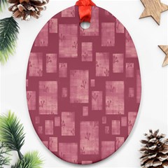 Background-pattern Flower Oval Ornament (two Sides) by nateshop