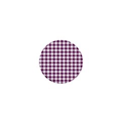 Straight Purple White Small Plaids  1  Mini Magnets by ConteMonfrey