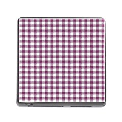 Straight Purple White Small Plaids  Memory Card Reader (square 5 Slot) by ConteMonfrey