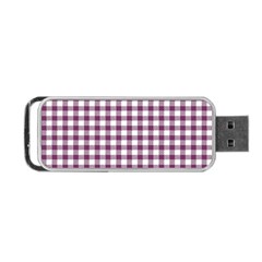 Straight Purple White Small Plaids  Portable Usb Flash (two Sides) by ConteMonfrey