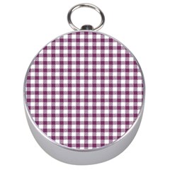 Straight Purple White Small Plaids  Silver Compasses by ConteMonfrey