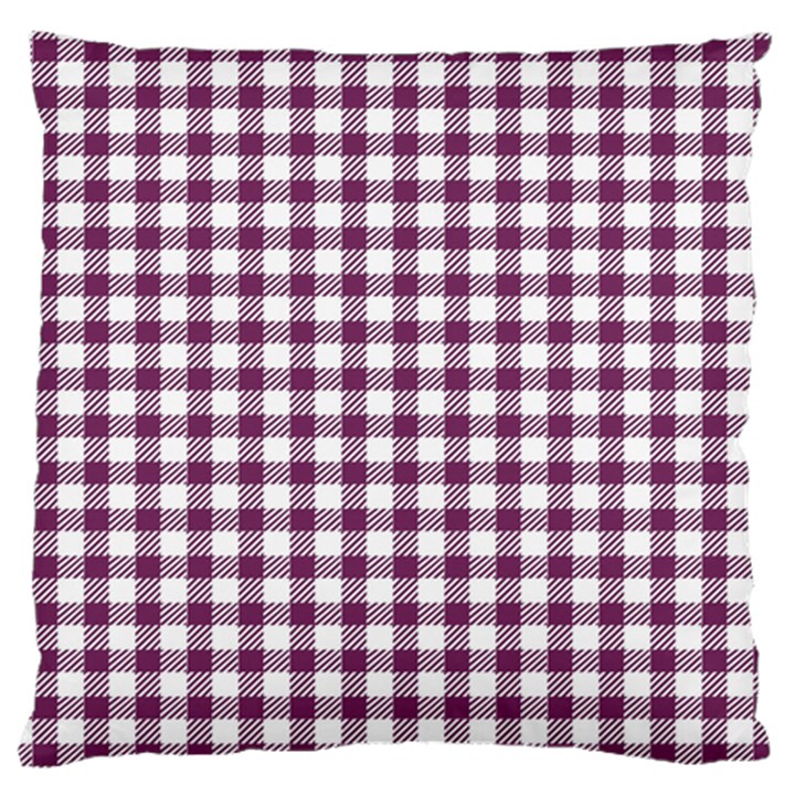 Straight Purple White Small Plaids  Standard Flano Cushion Case (Two Sides)