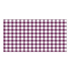 Straight Purple White Small Plaids  Satin Shawl 45  X 80  by ConteMonfrey