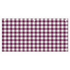 Straight Purple White Small Plaids  Banner And Sign 6  X 3  by ConteMonfrey