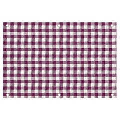 Straight Purple White Small Plaids  Banner And Sign 6  X 4  by ConteMonfrey