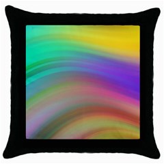 Background-rainbow Throw Pillow Case (black) by nateshop