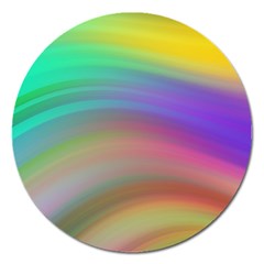 Background-rainbow Magnet 5  (round) by nateshop