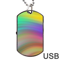 Background-rainbow Dog Tag Usb Flash (two Sides) by nateshop