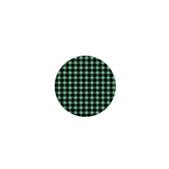 Straight Green Black Small Plaids   1  Mini Buttons by ConteMonfrey