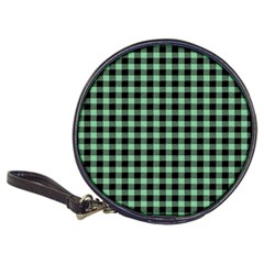 Straight Green Black Small Plaids   Classic 20-cd Wallets by ConteMonfrey