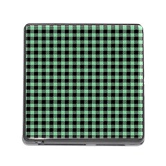 Straight Green Black Small Plaids   Memory Card Reader (square 5 Slot) by ConteMonfrey