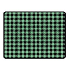 Straight Green Black Small Plaids   Fleece Blanket (small) by ConteMonfrey