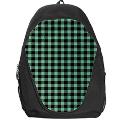 Straight Green Black Small Plaids   Backpack Bag by ConteMonfrey