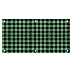 Straight Green Black Small Plaids   Banner And Sign 6  X 3  by ConteMonfrey