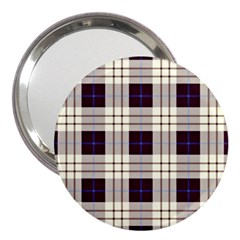 Purple, Blue And White Plaids 3  Handbag Mirrors by ConteMonfrey