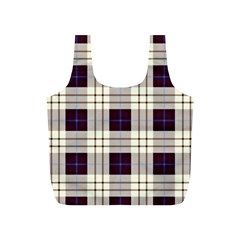 Purple, Blue And White Plaids Full Print Recycle Bag (s) by ConteMonfrey