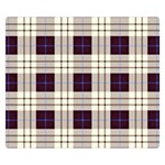 Purple, blue and white plaids Double Sided Flano Blanket (Small)  50 x40  Blanket Front