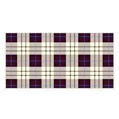 Purple, Blue And White Plaids Satin Shawl 45  X 80  by ConteMonfrey