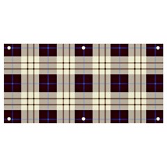 Purple, Blue And White Plaids Banner And Sign 4  X 2  by ConteMonfrey