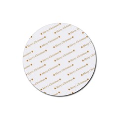 Cute Christmas Rubber Coaster (round) by nateshop