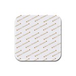 Cute Christmas Rubber Square Coaster (4 pack) Front