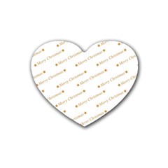 Cute Christmas Rubber Heart Coaster (4 Pack) by nateshop