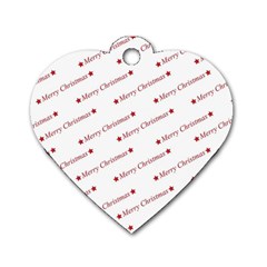 Christmas Cute Dog Tag Heart (two Sides) by nateshop