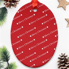 Cute Christmas Red Ornament (oval) by nateshop