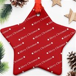 Cute Christmas red Ornament (Star) Front