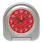 Cute Christmas red Travel Alarm Clock Front