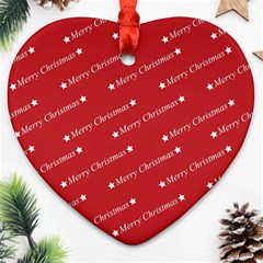 Cute Christmas Red Heart Ornament (two Sides) by nateshop